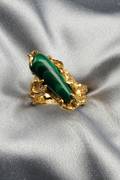 18kt Gold and Malachite Ring Arthur King