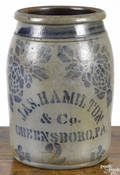 Pennsylvania twogallon stoneware crock 19th c