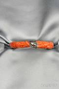Silver and Coral Bracelet