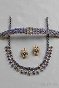 18kt Gold Sapphire and Diamond Suite