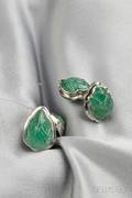 Platinum and Emerald Cuff Links