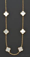 18kt Gold and MotherofPearl Alhambra Necklace Van Cleef  Arpels