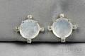 Moonstone Cameo Earclips
