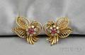18kt Gold Gemset Earclips Marchak