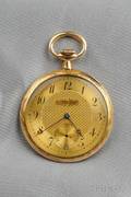 14kt Gold Open Face Pocket Watch Audemars Freres