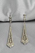 Platinum and Diamond Earpendants