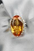 18kt White Gold and Imperial Topaz Ring