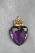9kt Gold and Amethyst Heart Pendant