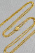 Art Nouveau 14kt Gold Watch Chain