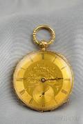 Antique 18kt Gold Open Face Pocket Watch