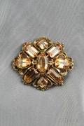 Antique Gold and Topaz Brooch