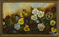 Oil on board of flowers