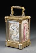 Tiffany Porcelain Hour Repeating Carriage Clock