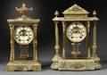 Two Ansonia Green Onyx Mantel Clocks