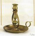 Brass ships candlestick