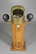 Walnut and Brass Ships Compensating Binnacle