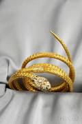 Antique Gold Enamel and Diamond Snake Bracelet