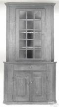 Pennsylvania walnut corner cupboard ca 1780