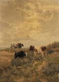 Hermann Baisch German 18461894 Cows Grazing in the Dunes