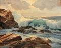 Malcolm MC Waite American 20th Century Crashing Waves