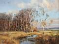 Paul Strisik American 19181998 Marsh Birches