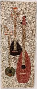 Wall Mosaic Panel of Three String Instruments