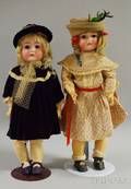 Two German Bisque Head Dolls