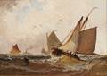 Franklin Dullin Briscoe American 18441903 Two Marine Paintings On the Fishing Banks