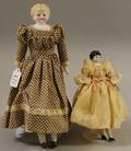 Two China Shoulder Head Dolls