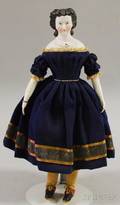 Blackhaired Parian Lady Doll