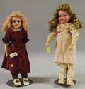 Two German Bisque Head Dolls