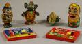 Six Lithographed Tin Toys