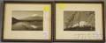 Two Framed Black and White Photographs of Mt Fuji