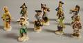 Nine Dresden Handpainted Porcelain Monkey Band Figures