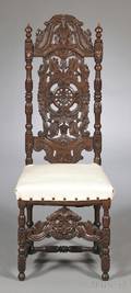 Jacobeanstyle Carved Oak Side Chair