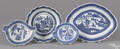 Chinese export porcelain Canton footed serving dish