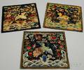 Three Chinese Silk Embroidered Rank Badges