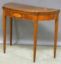 Federalstyle Inlaid Mahogany Swellfront Card Table