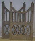 Pair of Brownpainted Wooden Garden Gates