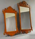 Two Chippendalestyle Maple Mirrors