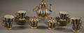 Late Sevres Handpainted Porcelain Tea Set for Six