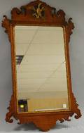Chippendalestyle Parcelgilt Tiger Maple Mirror