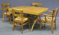HeywoodWakefield Modern Maple Dining Table and Six Chairs