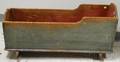 Country Bluepainted Pine Dovetailconstructed Rocking Open Cradle