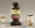 Three Decorative Painted Glass Articles