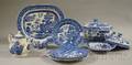 Small Group of Blue Willow Pattern Ceramic Tableware