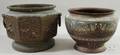 Chinese Bronze and Champleve Jardiniere and a Chinese Cast Bronze Jardiniere