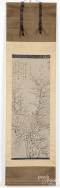 Three Oriental watercolor scrolls