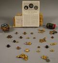 Approximately Fiftyseven Mostly US Military and Uniform Buttons and Two 1904 St Louis Exposition Souvenirs
