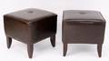 Pair of Contemporary Leather Footstools